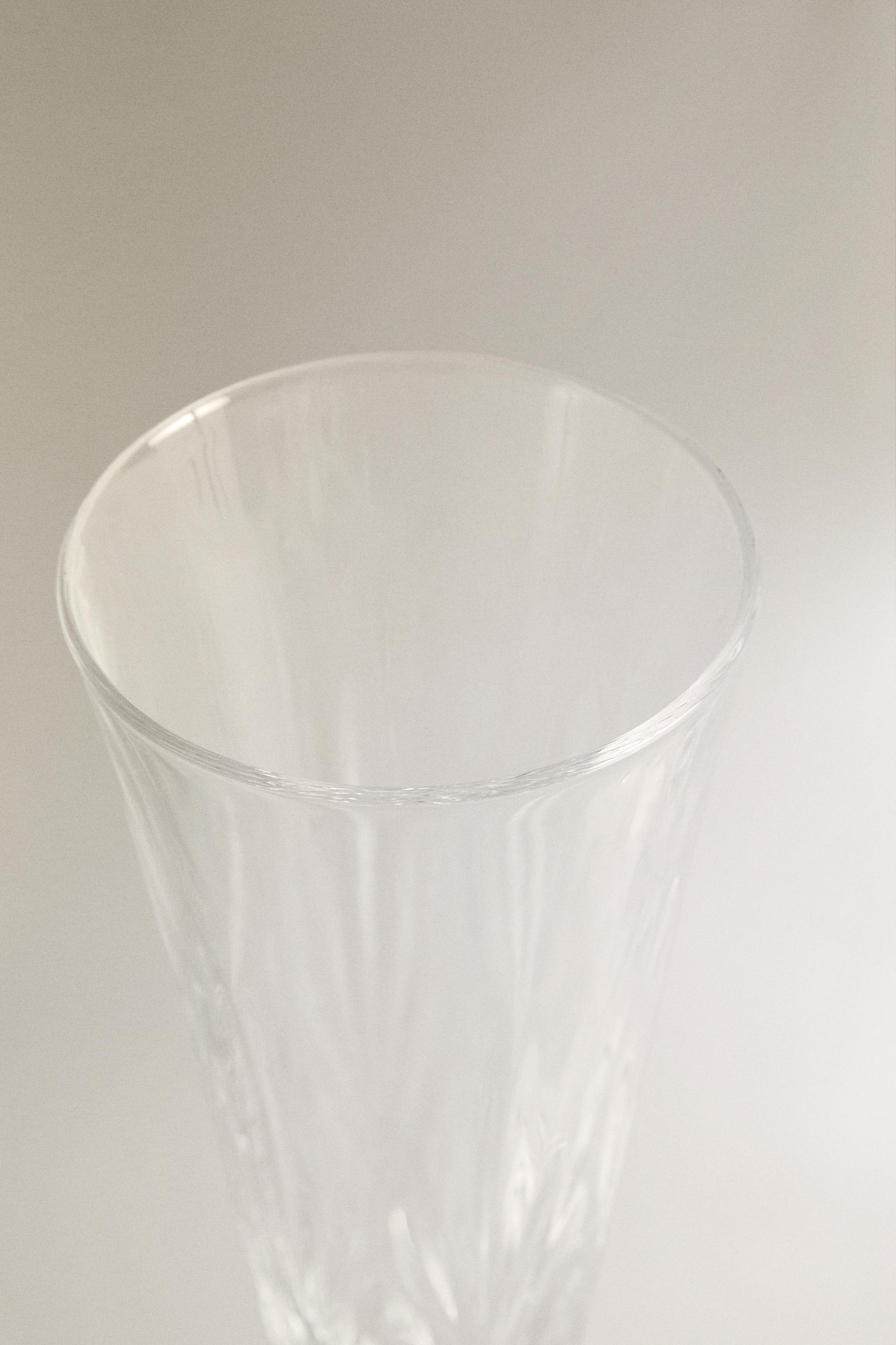 FLÛTE VERRE CRISTALLIN TAILLÉ